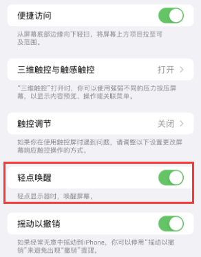 阜城苹果授权维修站分享iPhone轻点无法唤醒怎么办 