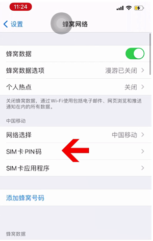 阜城苹果14维修网分享如何给iPhone14的SIM卡设置密码 