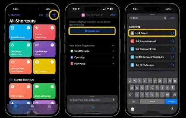 阜城苹果14锁屏维修店分享iPhone14升级iOS16.4后如何创建锁屏快捷方式 
