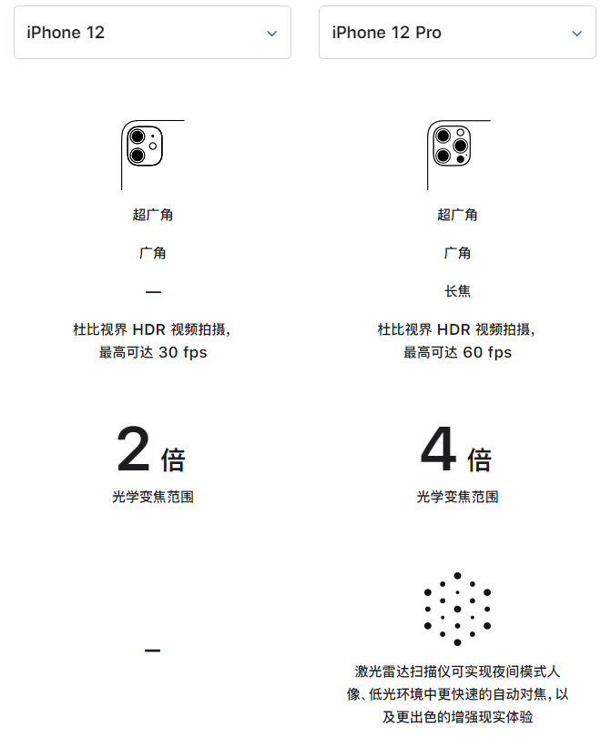阜城苹果手机维修分享苹果 iPhone 12 与 iPhone 12 Pro 选哪款 